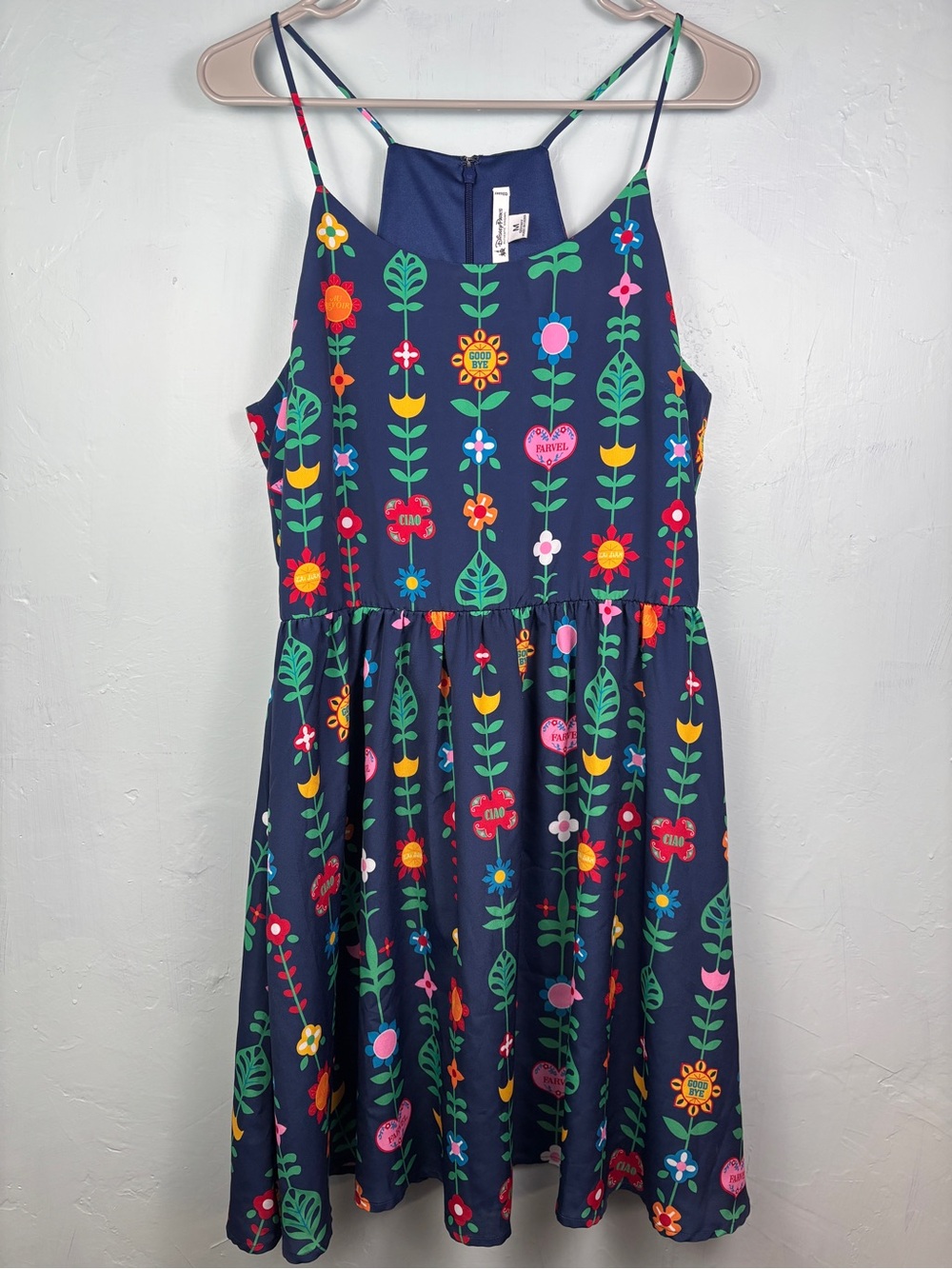 Disney It’s a Small World Navy Floral Sundress with Bright Garden Print